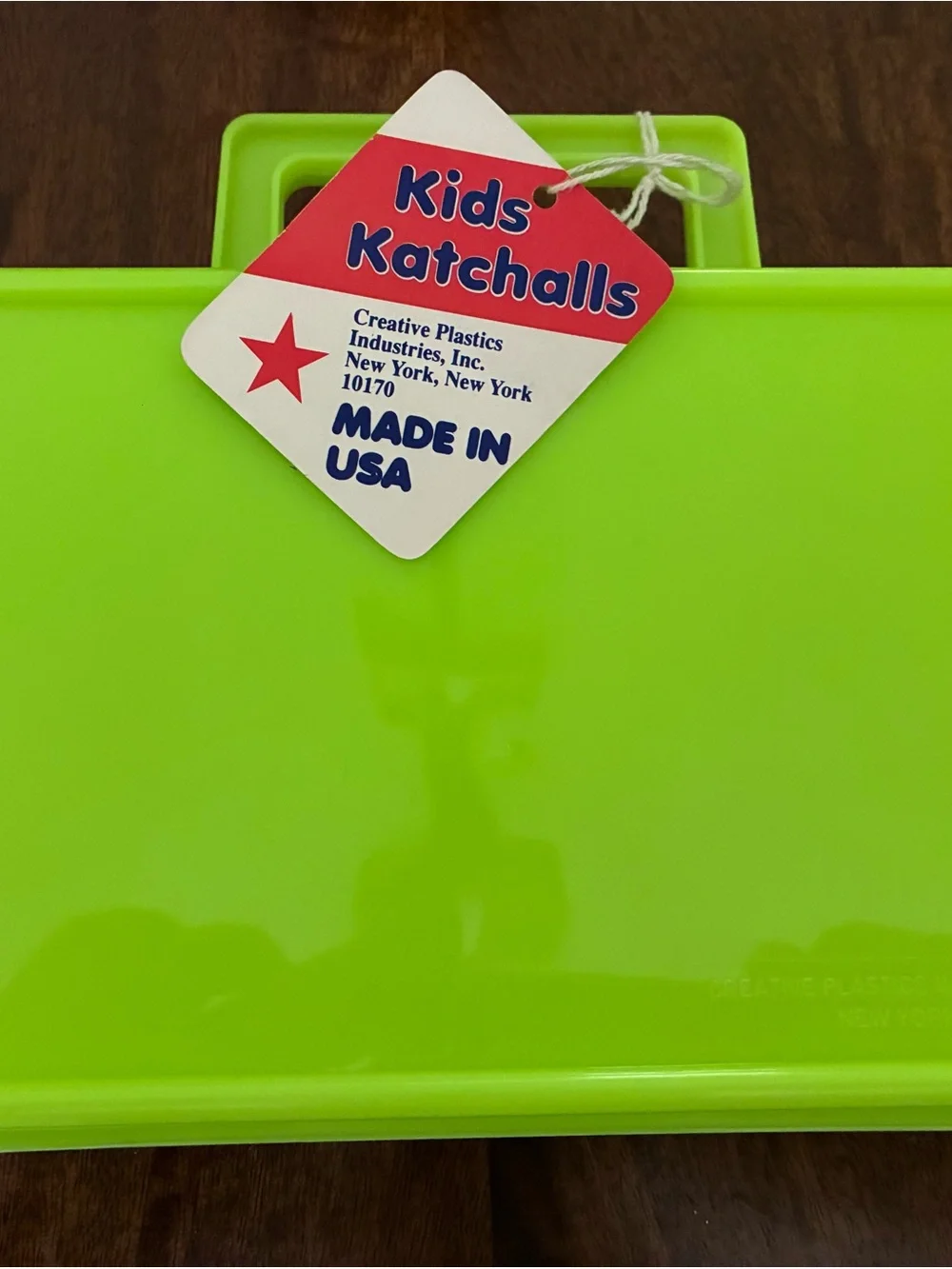 Vintage Treasure Trolls Kids Toy Carry Case with Neon Green Handle